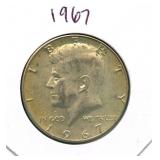1967 Kennedy Silver Half Dollar - 40% Silver