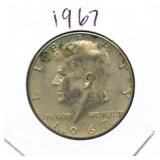 1967 Kennedy Silver Half Dollar - 40% Silver