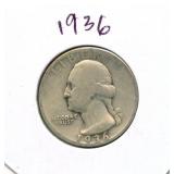 1936 Washington Silver Quarter