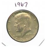 1967 Kennedy Silver Half Dollar - 40% Silver