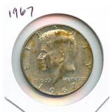 1967 Kennedy Silver Half Dollar - 40% Silver