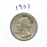 1937 Washington Silver Quarter