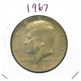 1967 Kennedy Silver Half Dollar - 40% Silver