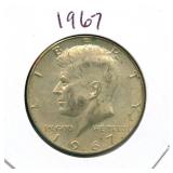 1967 Kennedy Silver Half Dollar - 40% Silver