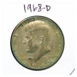 1968-D Kennedy Silver Half Dollar - 40% Silver