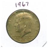 1967 Kennedy Silver Half Dollar - 40% Silver