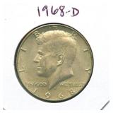 1968-D Kennedy Silver Half Dollar - 40% Silver