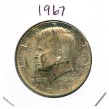 1967 Kennedy Silver Half Dollar - 40% Silver