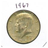 1967 Kennedy Silver Half Dollar - 40% Silver