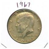 1967 Kennedy Silver Half Dollar - 40% Silver