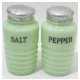 * Green Depression Salt & Pepper Shakers