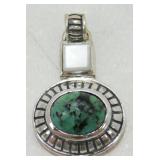 Sterling Silver and Turquoise Pendant - 3.80