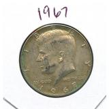 1967 Kennedy Silver Half Dollar - 40% Silver
