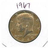1967 Kennedy Silver Half Dollar - 40% Silver