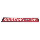 Mustang Ave Metal Wall Sign