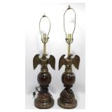 ** Vintage MCM Eagle Table Lamps