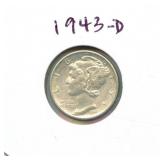1943-D Mercury Silver Dime