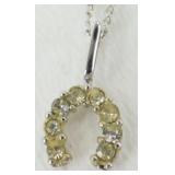 Sterling Silver and White Jewel Necklace - 1.28