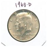1968-D Kennedy Silver Half Dollar - 40% Silver