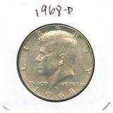1968-D Kennedy Silver Half Dollar - 40% Silver