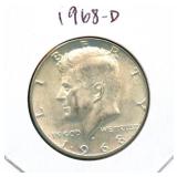 1968-D Kennedy Silver Half Dollar - 40% Silver