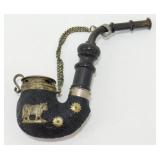 Swiss Made BKK Lidded Ornate Hunting Pipe