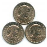 (3) Susan B. Anthony Dollars