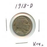 1918-D Buffalo Nickel