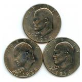(3) 1978-D Eisenhower Dollars