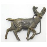 Vintage 1970ï¿½s Brass Buck Deer by Baron Buckles -