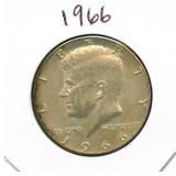 1966 Kennedy Silver Half Dollar - 40% Silver