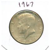 1967 Kennedy Silver Half Dollar - 40% Silver