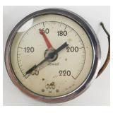 Large Vintage Industrial Temperature Gauge by