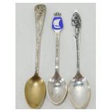 Three Old Sterling Silver Spoons - 23.24 grams