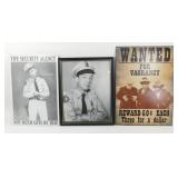 ** Three Stooges & Barney Fife Lot: 2 Metal Signs