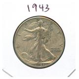 1943 Walking Liberty Silver Half Dollar