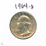 1964-D Washington Silver Quarter