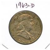 1963-D Franklin Silver Half Dollar
