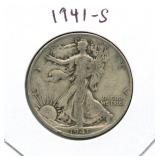 1941-S Walking Liberty Silver Half Dollar