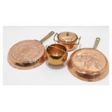 4 Vintage Copper Display Pieces