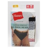 New 4 Pack of Hanes Premium Cotton Stretch No