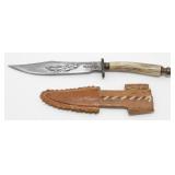 Bone Handle Knife with Sheath
