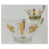 * MCM Chip & Dip Set - Fleur de Lis Pattern