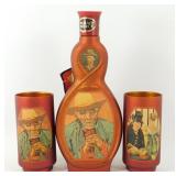 * Jim Beam Collectible Decanter and Glasses