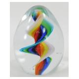 * Vintage Multi-Colored Spiral Paperweight