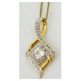 Vintage Sterling Silver with Gold Wash and White