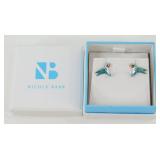New in Box Sterling Silver Hummingbird Earrings -