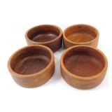 * Lot of 4 Wooden Bowls
