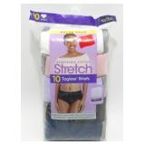 New 10 Pack of Hanes Cotton Stretch Tagless