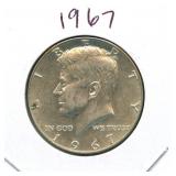 1967 Kennedy Silver Half Dollar - 40% Silver